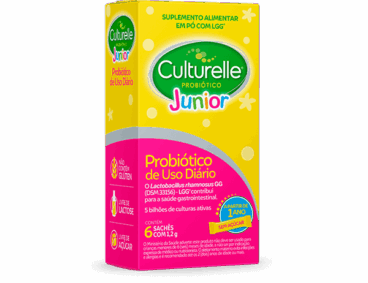 Culturelle Junior com LGG é um remédio (na verdade, um suplemento) para diarreia em crianças e adolescentes